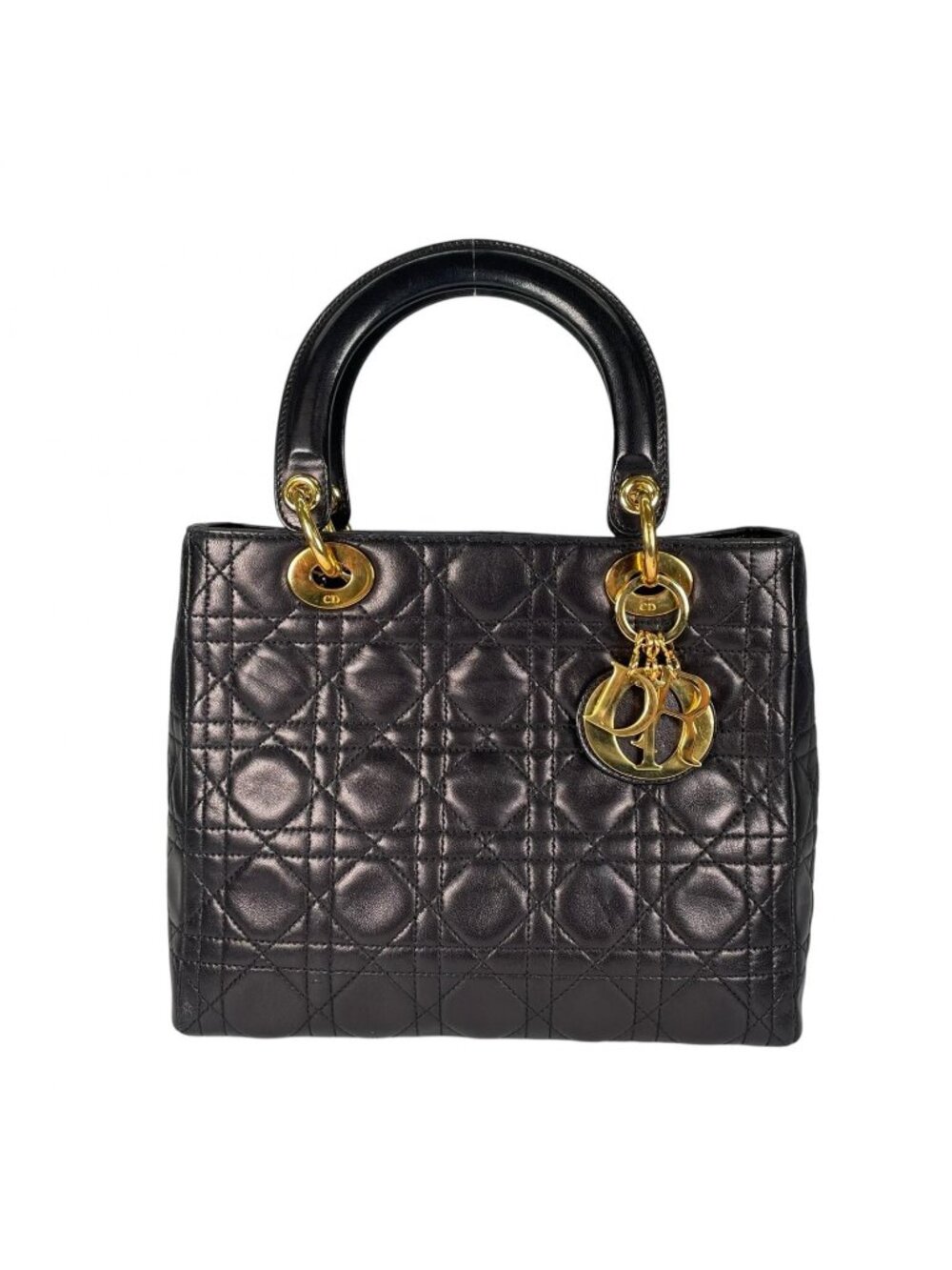 Dior Lady Dior Handbag Lambskin Black